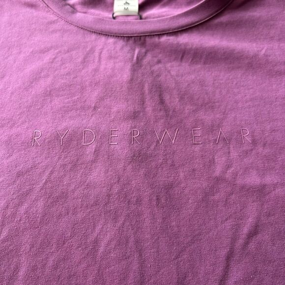 Ryderwear Women’s M Motion Cropped Tee Shirt Purple Boxy Gym Fit Workout Top NWT - Picture 4 of 11
